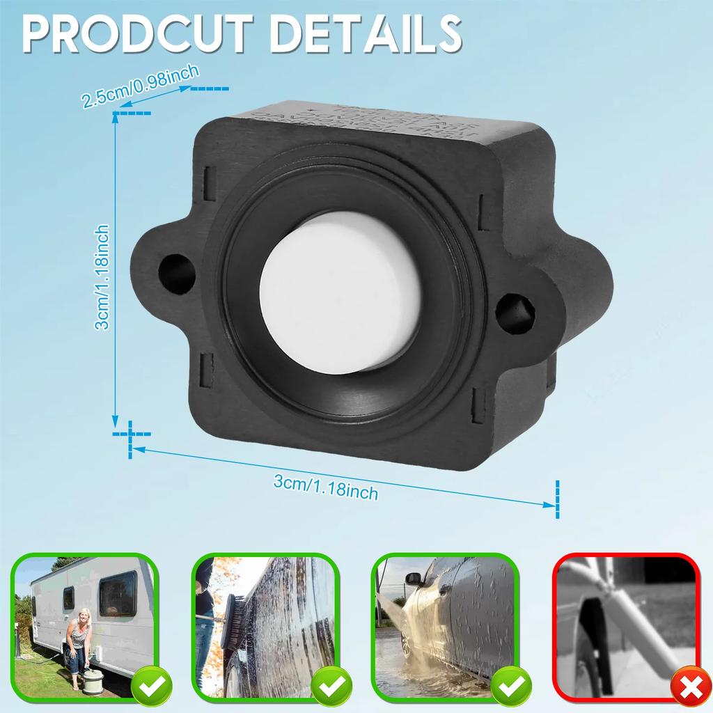 RV Diaphragm Pump Pressure Switch 40 to 80PSI RV Water Pump Pressure Switch Assembly Waterproof Diaphragm Pump Pressure Switch