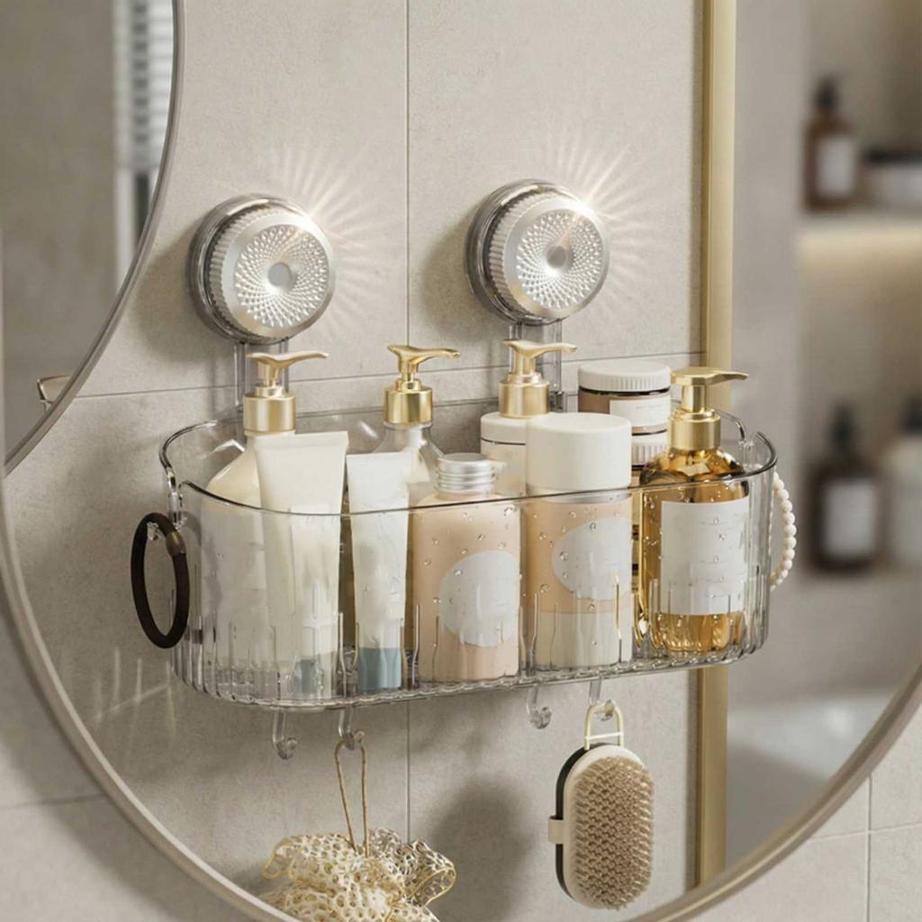 Sucker Shelf No-Drill Wall-Mounted Bathroom Storage Box