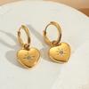 316L Stainless Steel Fashion Sparkling Zircon Love  Women's beautiful and comfortable earrings