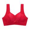 Fashion Middle-aged and Elderly Front Buckle Vest Type Mother Underwear Women's Comfortable Bra Large Size No Steel Ring Bra