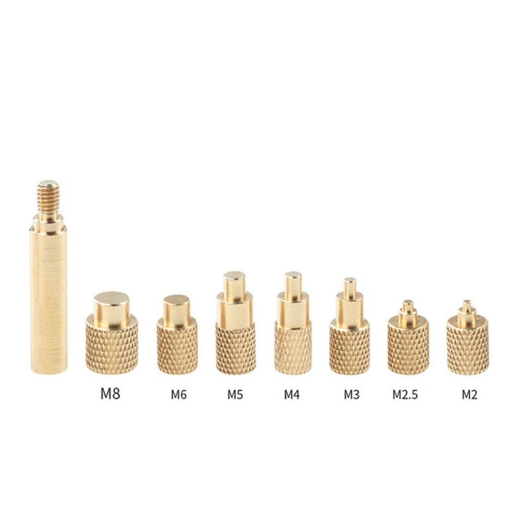 8 Pcs Internal Thread Heat Insertion Tool Brass Knurled Nut Durable Heat Insert Nut  Soldering Iron