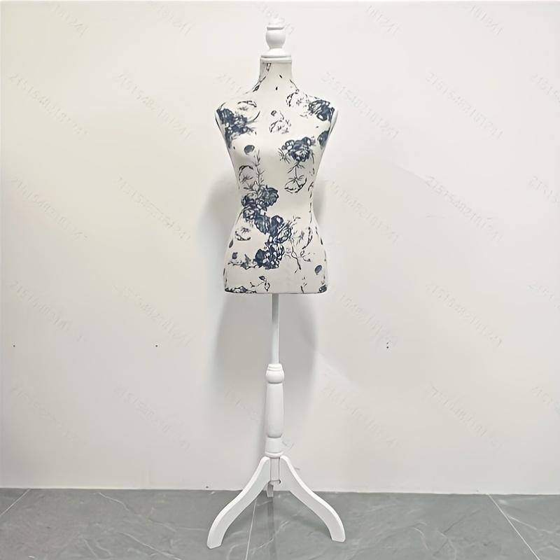 1pc Floral Dress Form Mannequin, Female Torso Display, with Tripod Stand for Sewing, Design, Fashion Showcase