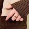 Ankela Red Heart Zirconia Open Ring - Retro, Sweet & Exquisite Finger Ring