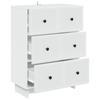 White Drawer Cabinet 66 x 34.5 x 90 cm Particleboard