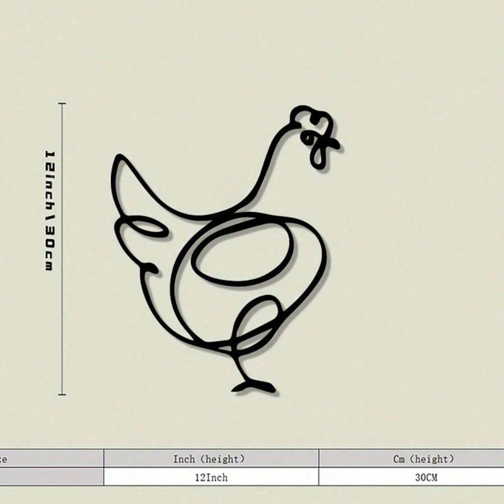 Vintage Iron Metal Chicken Wall Art Farmhouse Rustic Home Decor