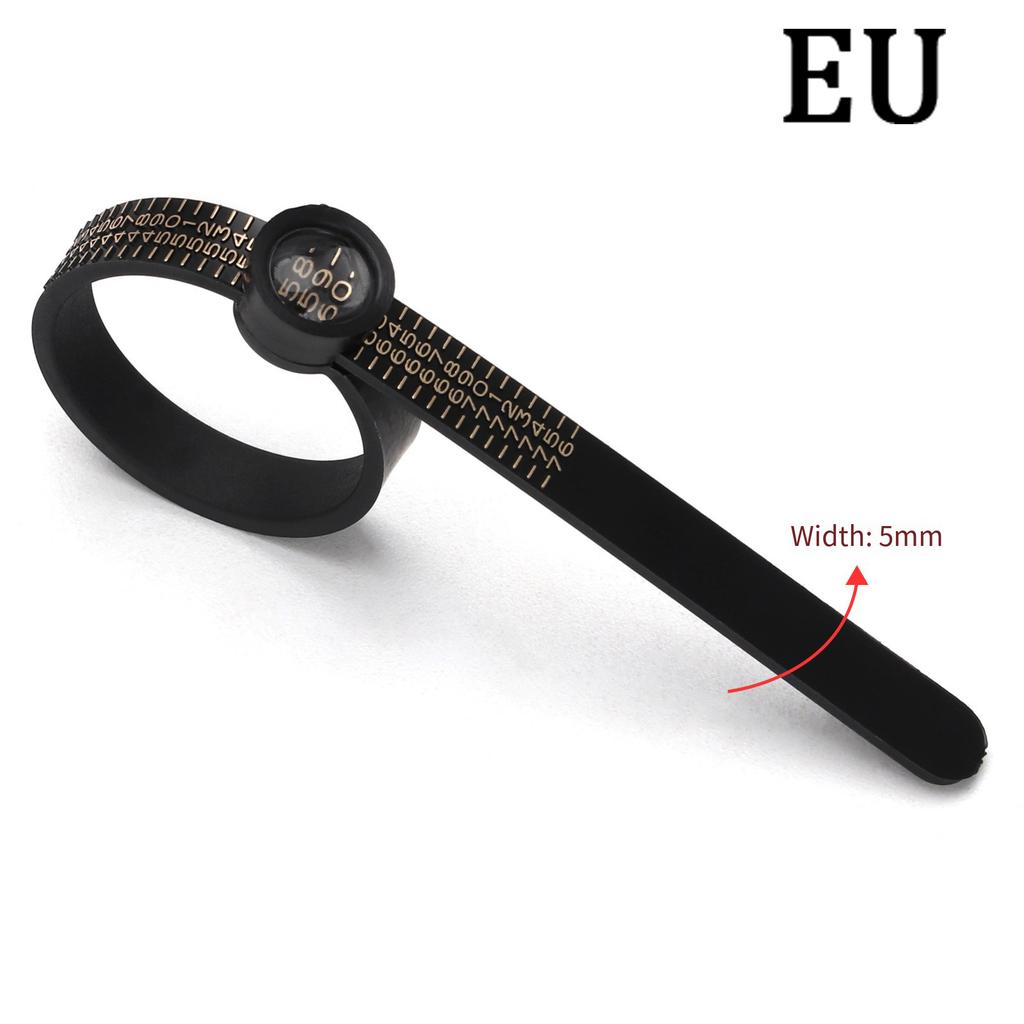US/UK/EU/HK Size Ring Ruler Ring Measuring Tape Ring Measuring Tool Annular Coil Finger Size Filter with Magnifying Glass