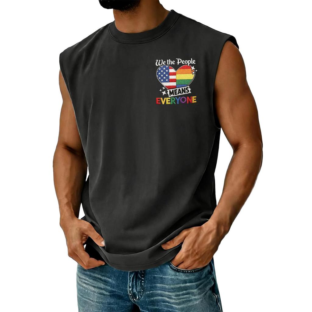 Men's Casual Independence Day Printed Tank Top