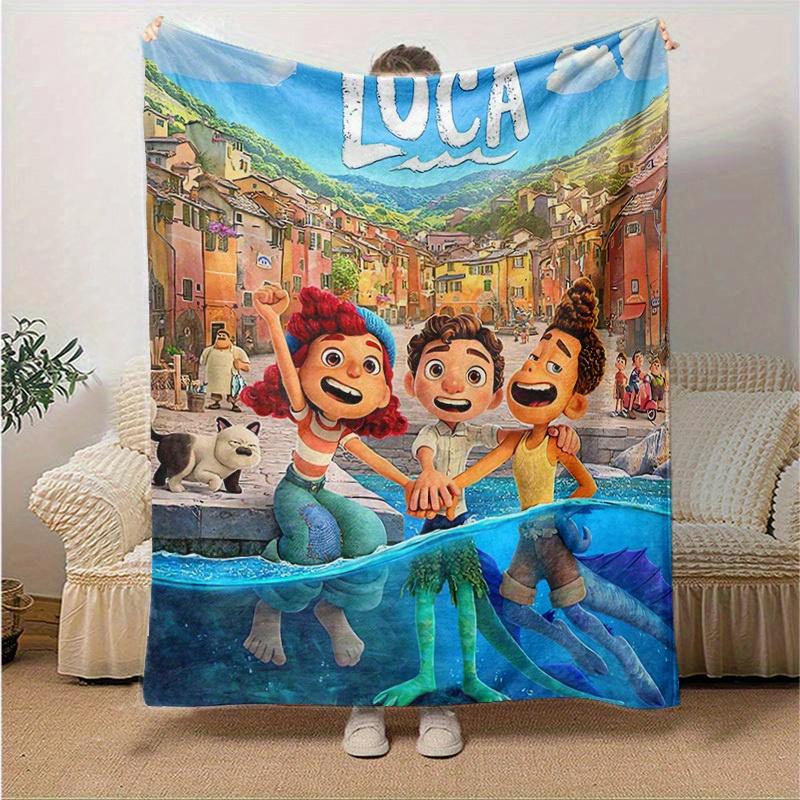 1pc, Luca's Adventure: Coastal Charm Home Decor Blanket Perfect for Couch, Bed, Travel, Camping, Car