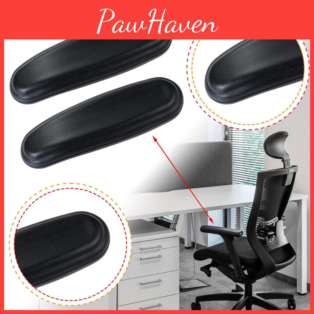 Replacement Office 2pcs Chair Armrest Pads Cap Left And Right Simple Line Easily Install