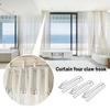 4Prong Curtain Hook Clip Shower Curtain Cloth Clamp Drapes Traverse Rod Slides Clasp Window Pleated Pinch Clip Curtain Tape Hook