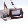 Badge Clip Leather Card Cover With Neck Strap Leather Badge Holder ID Card Holder  Staff Supplies