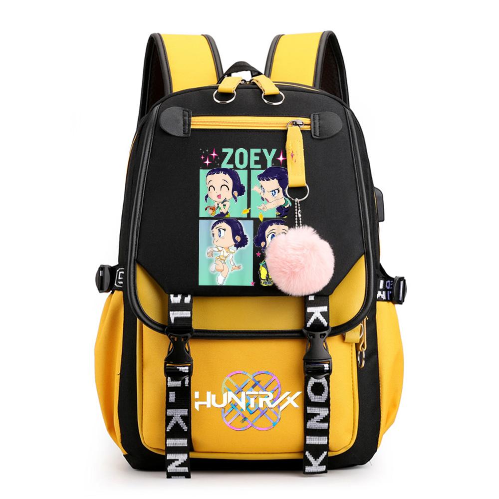 Anime Tecknad K-Pop Tryckt Ryggsäck Skolväska för Tonåring Student Flicka Pojke Bokväska Stor Kapacitet Vattentät Resväska Barn Gåva Rucksak