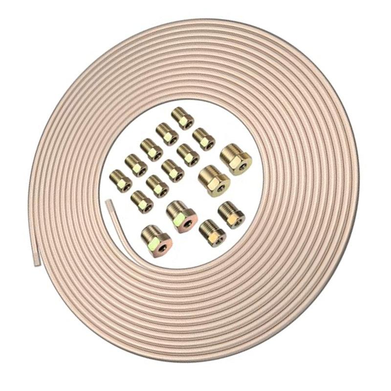 3 16 Inch Brake Hose 300 Inches Long Kit with 16 Nuts and Connectors for Efficient Vehicle Brake System Replacement