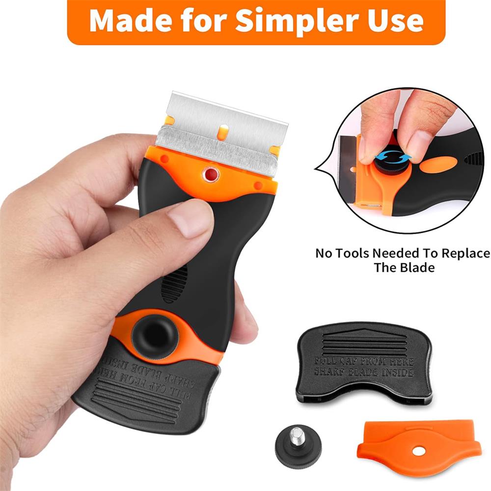 Metal/Plastic Razor Blade Scraper Edge Removal Tool Cleaning Automotive Film Sticker Scraper   Remover Adhesive Tool Ergonomical