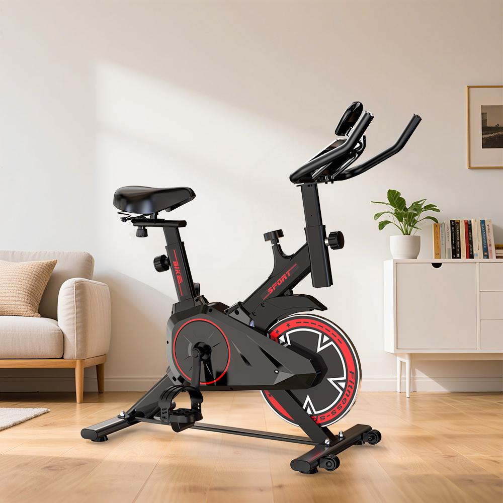 Formill QK101 Indoor Cycling Bike - Home Exercise Bike with LCD Display, 6kg Flywheel, 5-Level Adjustable Seat for Cardio Workout