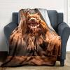 1pc dog running Throw Blanket Soft Flannel, Cozy All Season Polyester Perfect for Home, Office