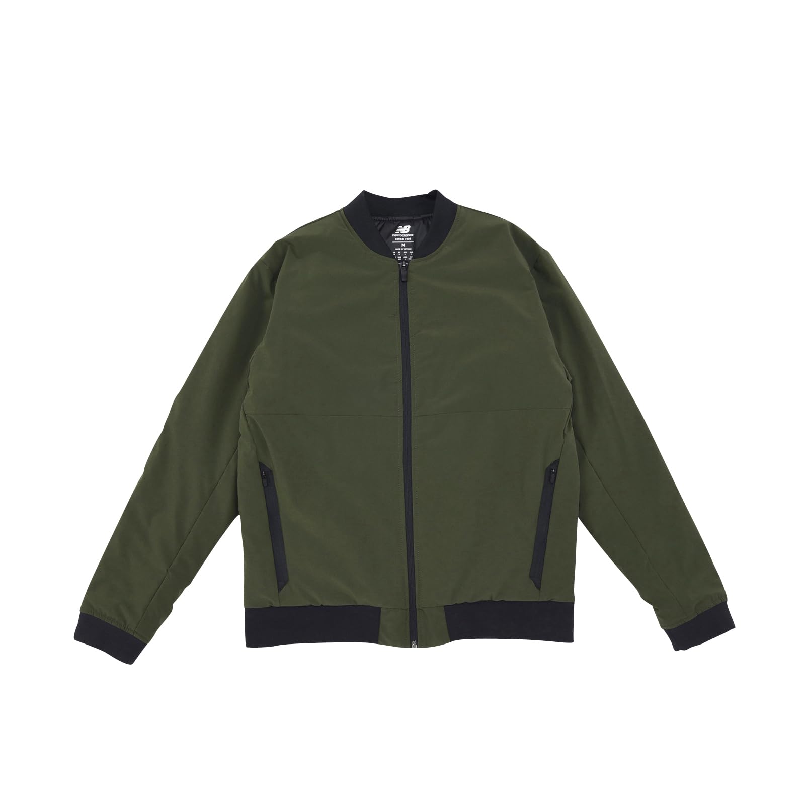 Men s R.W.Tech Padded Bomber Jacket (MJ33042) - New Balance Insulated Winter Jacket, Size S, Kombu