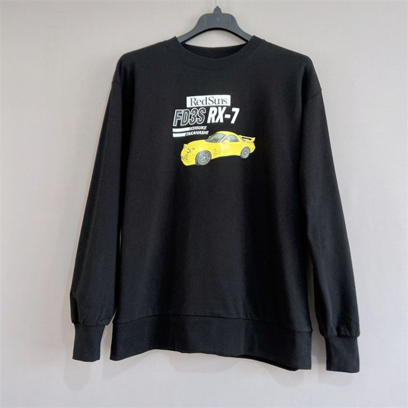 

Orders Exported to Japan Plus size Men s Clothing Women clothes Print Terry Hoodie Overfit t-shirt Unisex Terry Jacket Yellow Car Print 4L