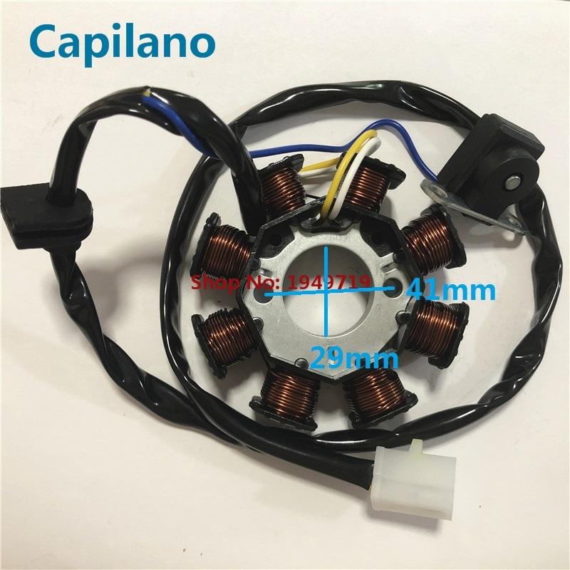 Motorcycle DIO50 ZX50 Engine Inner Rotor Ignition Stator Magneto Coil for Honda 50cc DIO AF 50 AF34 AF35 In 8 Pole