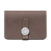 Dogon Silberschnalle Togo Leder Kartenhalter Damen Accessoires Etoupe Grau H044083CK18