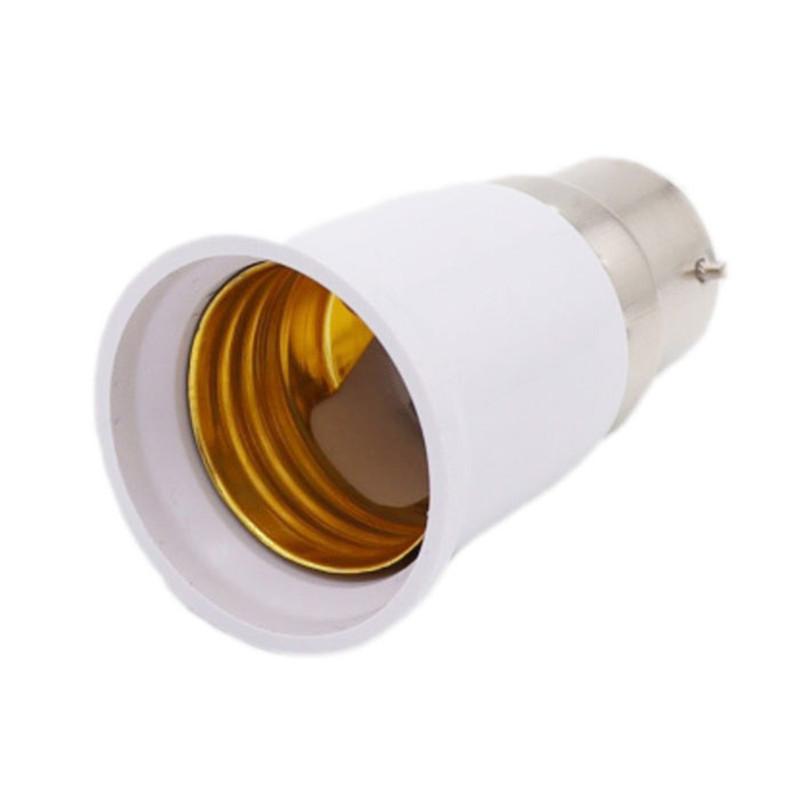 4/10/20/50pcs B22 to E27 Bulb Adapters Bayonet Lamp Base to Screw E26 E27 Bulb Holder Converter Two-Pin Socket to Edison Base