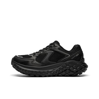 Sport Womens Mesh Synthetic Leather Comfortable Shock Absorbing Non-Slip Wear-Resistant Breathable Lightweight Low-Top Dad Shoes 150683-BBK