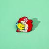 European and American Cartoon Mermaid Princess Metal Badge Film and Television Characters Alloy Oil Drop Brooch Pin Decoration