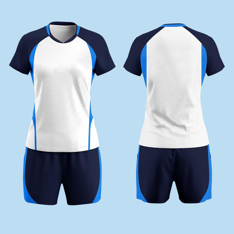 Women's & Men's Volleyball Team Uniform Set - Short-Sleeved, Professional Training Suit with Printed Numbers