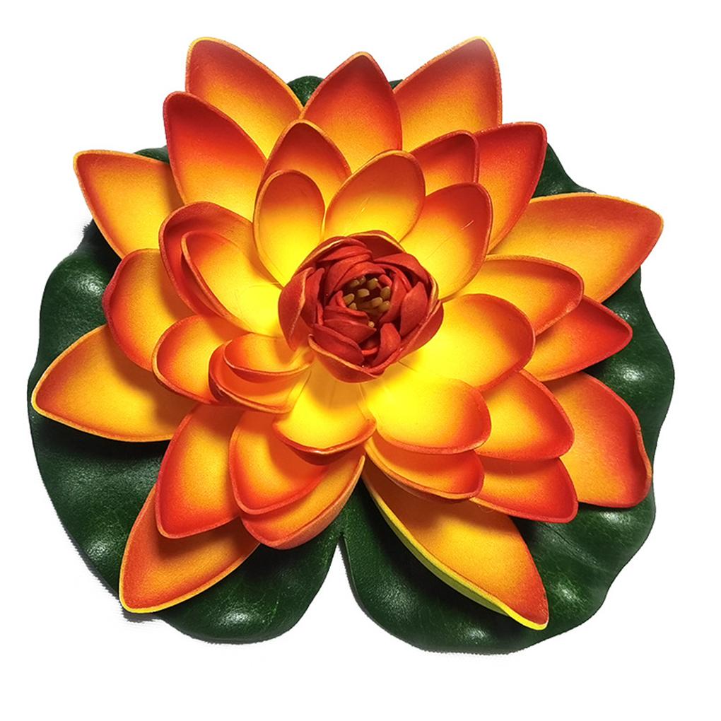 EVA Artificial Lotus Solid Color Decorative Vivid Lifelike Simulation Park Pond Landscaping Fake Water Lily Flower