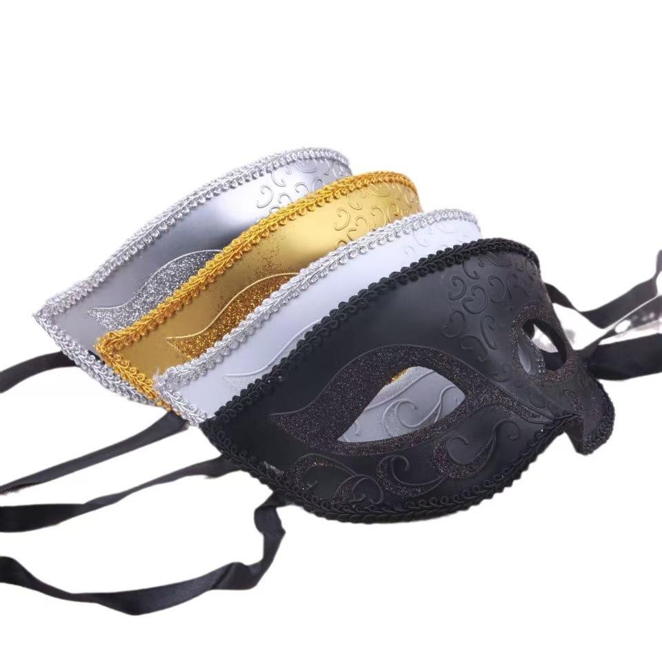 Maschera Veneziana Vintage in Pizzo Traforata, Maschera Decorativa Intagliata Glitterata per Feste in Maschera per Adulti