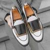 Fashion Slip on New men's loafersLuxury and British style Party and dance Nightclub Adult casual leather shoes 38-46 versatile Hot
