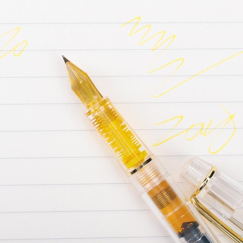 Fountain Pen Clear Signature Pen 0.5mm Calligraphy Pen Colored Ink Pen Smooth Writing Pen School Office Supplies