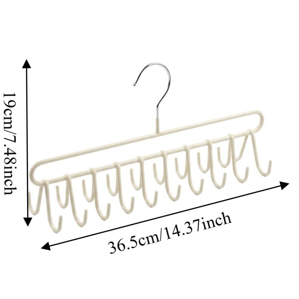 2PCS Practical 20 Hooks Camisole Bra Hook Space Saving Metal Vest Rack Non-slip Clothes Drying Rack Wardrobe Storage