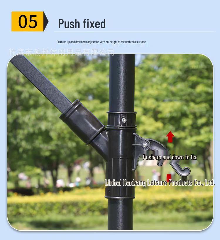 Waterproof Outdoor Sunshade Banana Umbrella for Patio, Garden, Hotel, or Beach