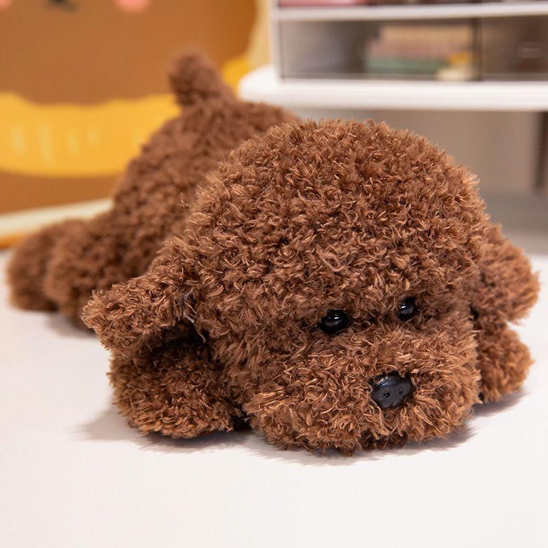 Simulation Cute Teddy Dog Plush Toy Soft Fluffy Stuffed Animal Puppy Doll Kawaii Pillow For Adults Birthday Gift Home Decoration