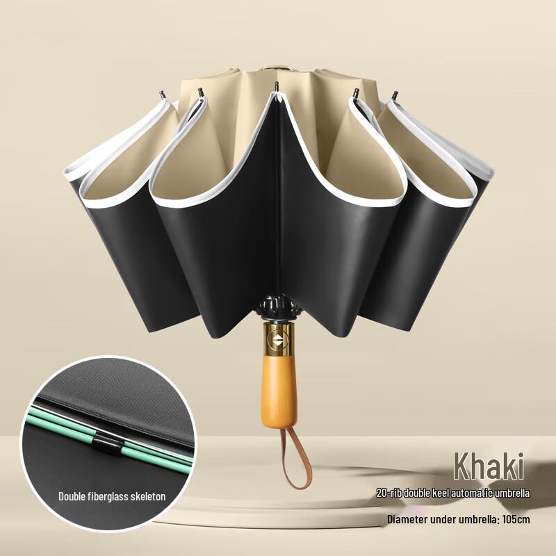 XinYuXuan Wooden Handle Inverted Folding Umbrella