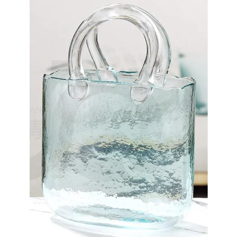 

Скандинавский домашний декор Скандинавский стиль Ins Оригинальная сумка Стеклянная ваза Дизайнерская сумочка Гидропонная цветочная корзина Рыбоводство