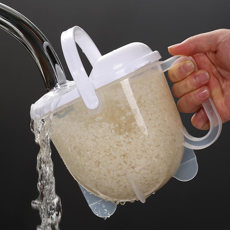 1PCS Hands-free Rice Washer Drain Flush Rice Cleaning Artifact Lazy Rice Washing Rice Sieve Drain Basket Rice Washing Basket