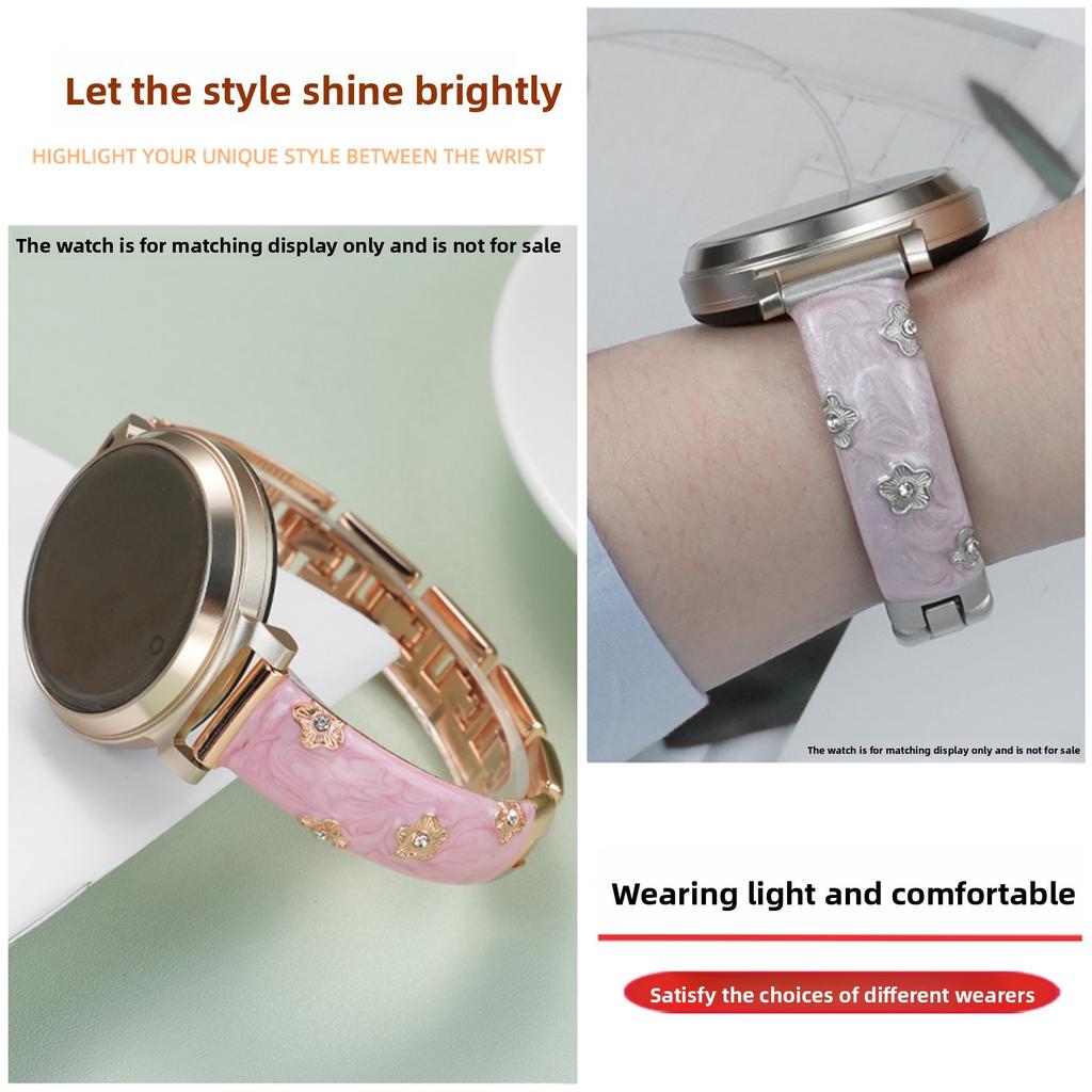 Cinturino in metallo da 14 mm per orologio Garmin Lily 2 Elegante da donna Bianco oro rosa rosa cinturino braccialetto impermeabile accessori smart watch