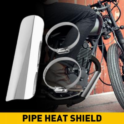 Auspuff Schalldämpfer Rohr Hitzeschutz Abdeckung Schutz für Harley Motorrad Chrom