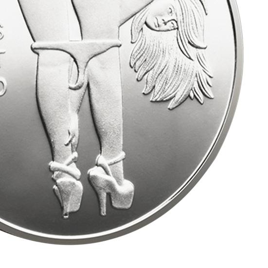 Sexy Women Coin Heads And Tails Date Night Coin Metal Double-Sided Lucky