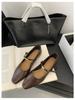 New Fashion Footwear Flats Ballet Shoes Brand Designer Women Casual Loafer Mary Janes Shoes Square Toe Ballerina Soft Shoe Mujer