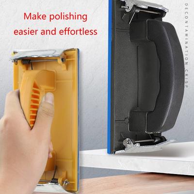 Portable Hand Sander with Handle Manual Sandpaper Holder Lightweight Hand Sanding Block for Wood Drywall Metal Polishing