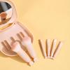 6 Stück Mini Reise-Make-up-Pinsel Set Mit Spiegel Katze Aufbewahrungsbox Reise-Make-up-Pinsel Set Kosmetikpuder Rouge Verblendungsbürsten
