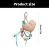 Cotton Grids Pattern Heart Shape Keychain Charm Handmade Phone Chain Women Car Key Holder Stylish Camera Bag Accessory