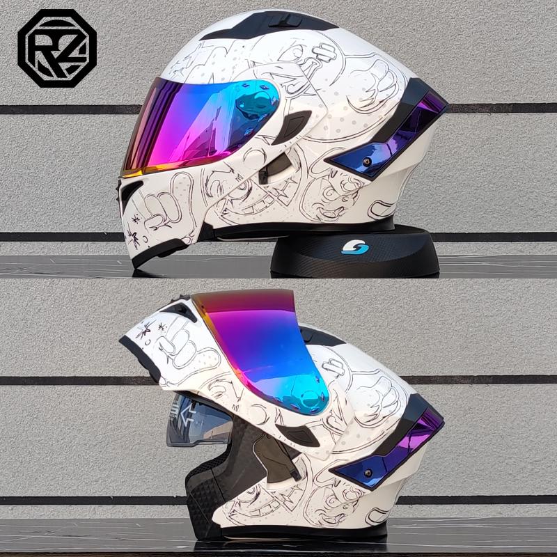 ORZ High Quality Modular Flip Helmet Double Lens Full Helmet Casco Para Motos Motorcycle Travel Half Full Helmet Casque Moto