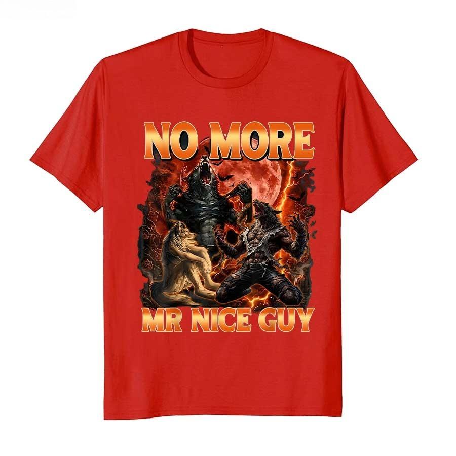 Summer 2026 New Crafty Alpha Wolf Emoji Print Tshirt High Quality Fashion Casual Breathable Mens Crew Neck Print Tshirt