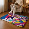 Cartoon Funny B-Bobs B-Burgers Floor Mat Machine Washable Soft Flannel Area Rug, Non-Slip Absorbent Floor Mat for Living Room