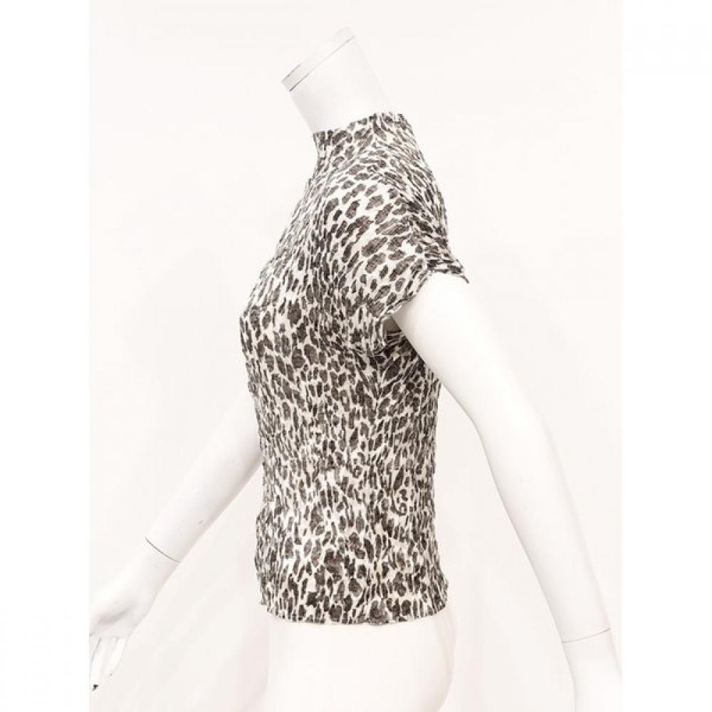 Specchio Pleated Blouse Mock Neck 451 122