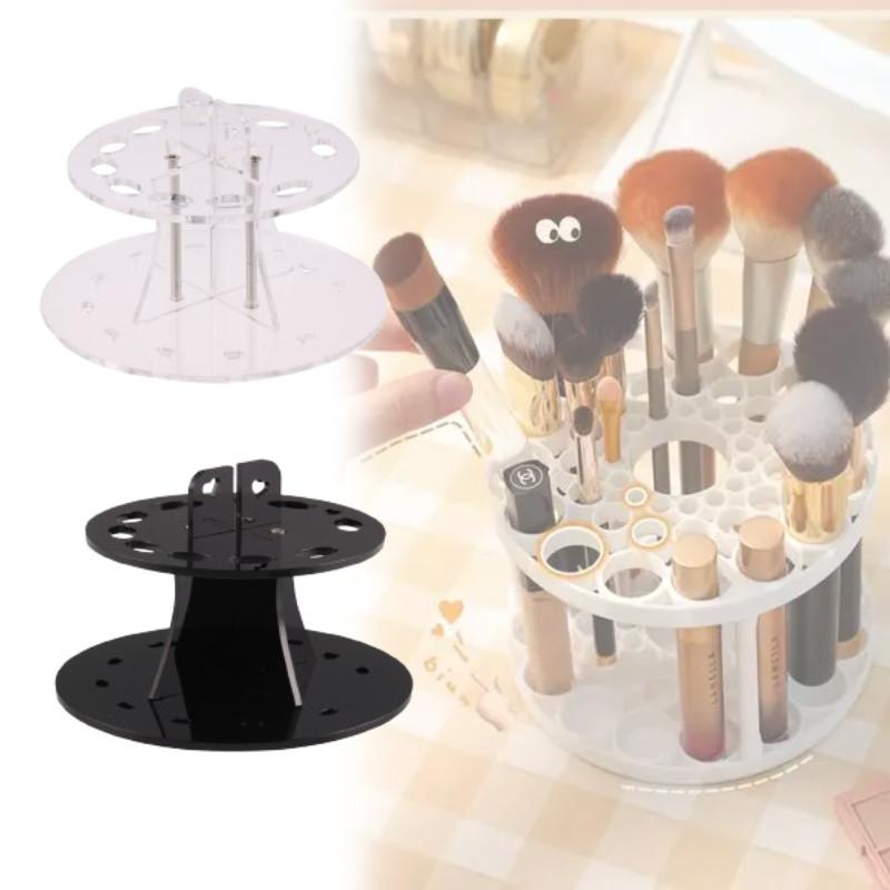 Makeup Cosmetic Brush Holder For 10pcs Toothbrush Brush Organizer Shelf Acrylic